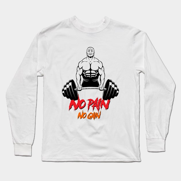 No pain No Gain Long Sleeve T-Shirt by DriSco